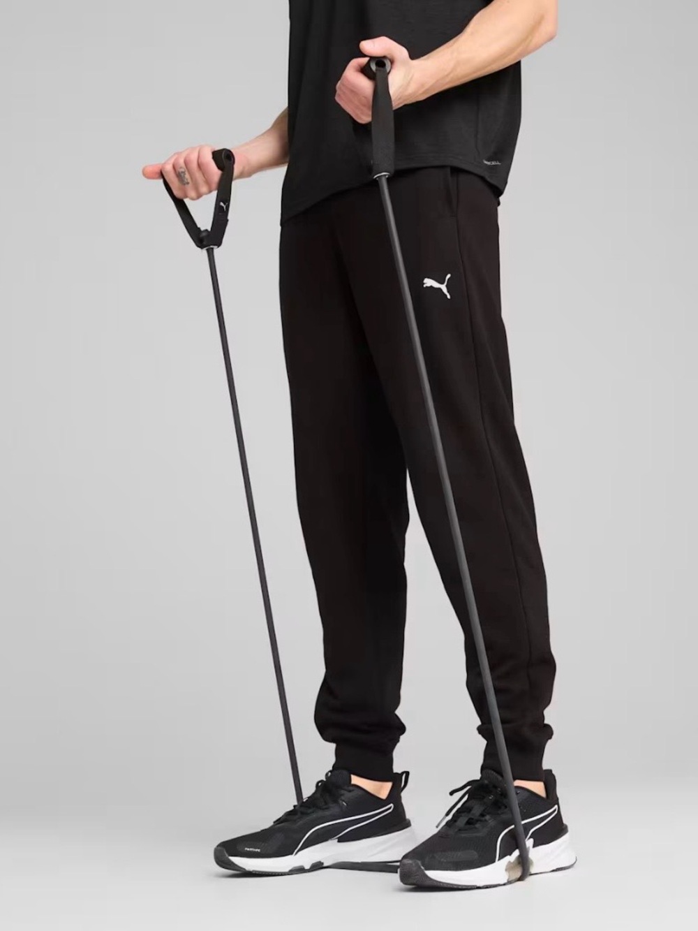 PUMA Men's Black French Terry Jogger Cotton Size XXL